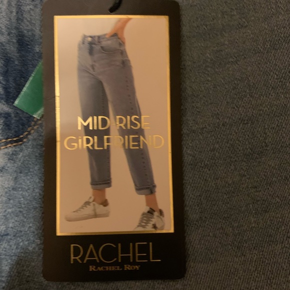 Nordstrom Rack Rachel Ray girlfriend distressed rolled hem crop jean - Picture 3 of 5